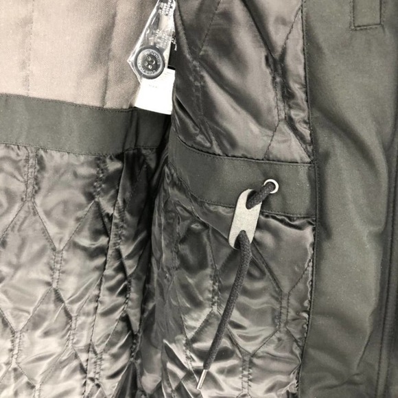 Cole Haan Mens Black Insulated Water Resistant Detachable Hood Car Coat Sz Small - Picture 9 of 12